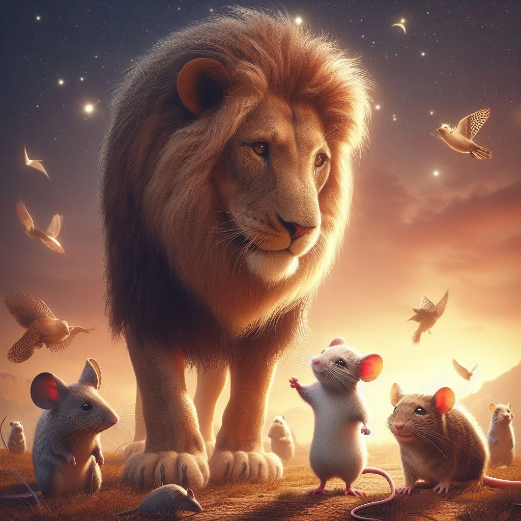 Courageous Lion and Tiny Mouse – Story For Kids