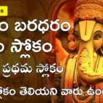 Suklam Baradharam Vishnum Lyrics in Telugu